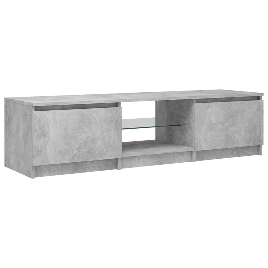 Tv-Meubel Met Led-Verlichting 40X40X35,5 Cm 140 x 40 x 35.5 cm Betongrijs