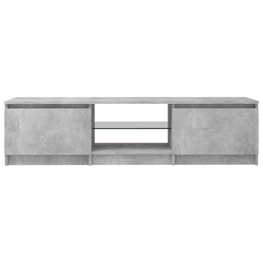 Tv-Meubel Met Led-Verlichting 40X40X35,5 Cm 140 x 40 x 35.5 cm Betongrijs