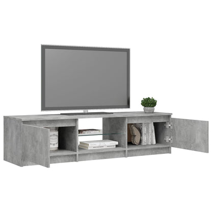 Tv-Meubel Met Led-Verlichting 40X40X35,5 Cm 140 x 40 x 35.5 cm Betongrijs