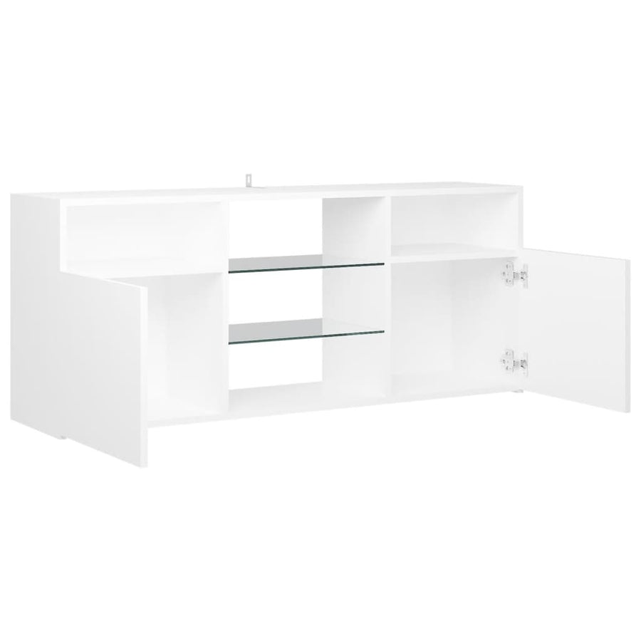 Tv-meubel met LED-verlichting 120x30x50 cm wit Wit