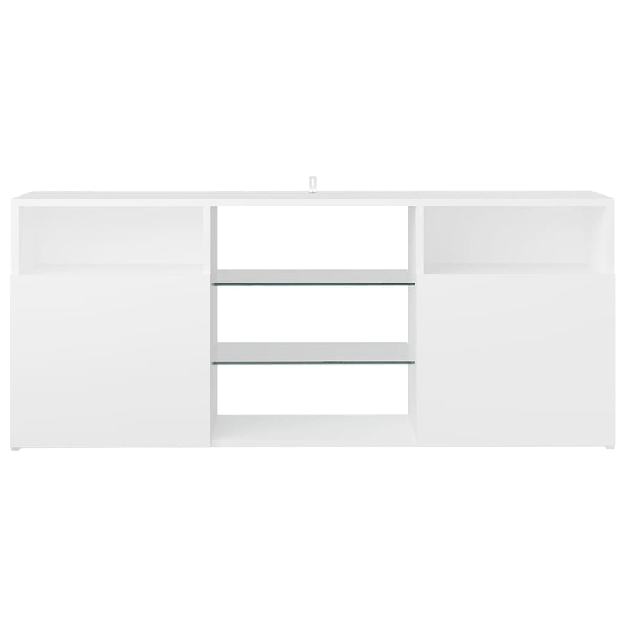 Tv-meubel met LED-verlichting 120x30x50 cm wit Wit