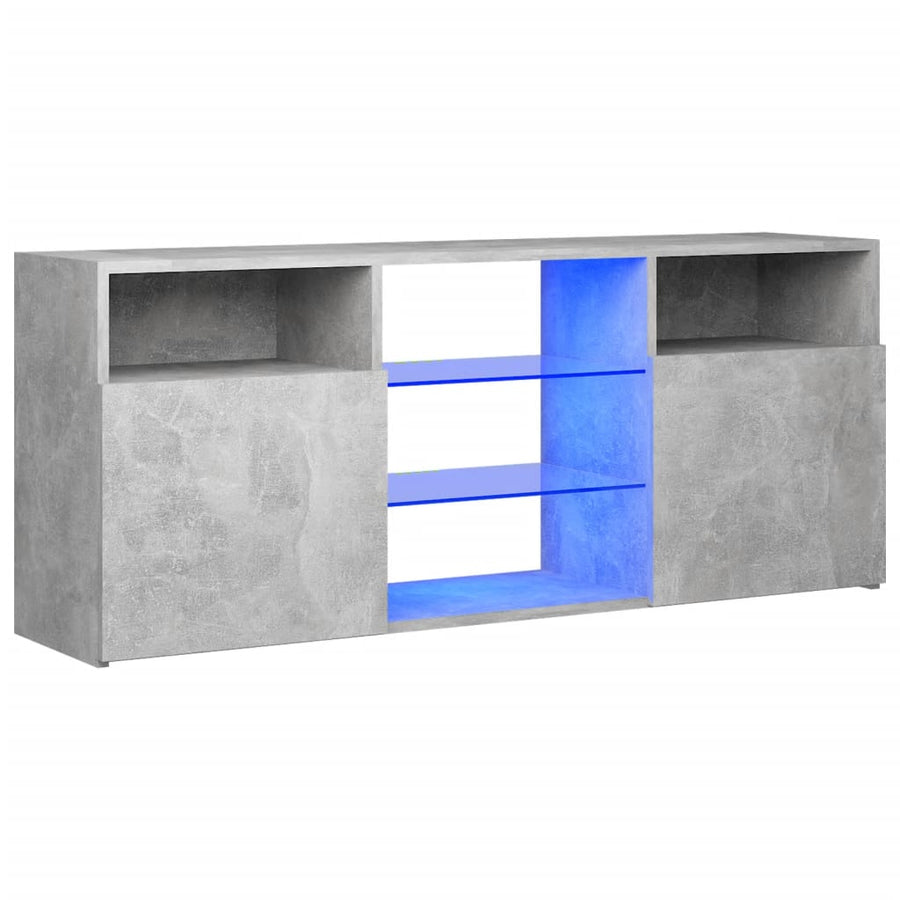 Tv-Meubel Met Led-Verlichting 20X30X50 Cm Betongrijs