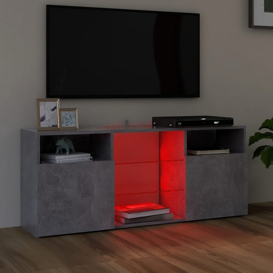 Tv-Meubel Met Led-Verlichting 20X30X50 Cm Betongrijs