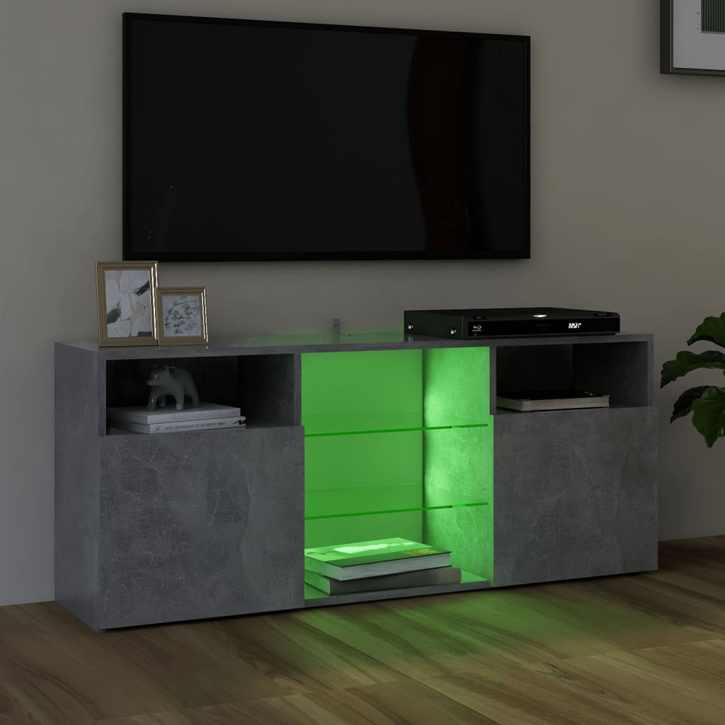Tv-Meubel Met Led-Verlichting 20X30X50 Cm Betongrijs