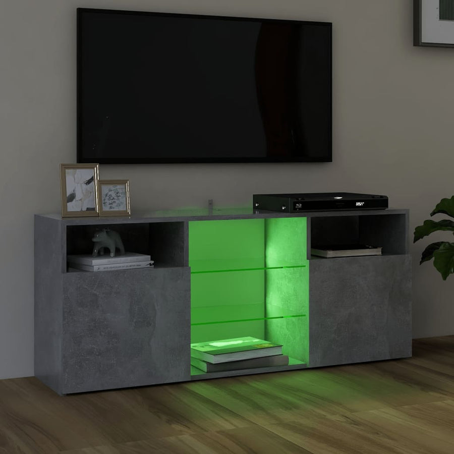 Tv-Meubel Met Led-Verlichting 20X30X50 Cm Betongrijs