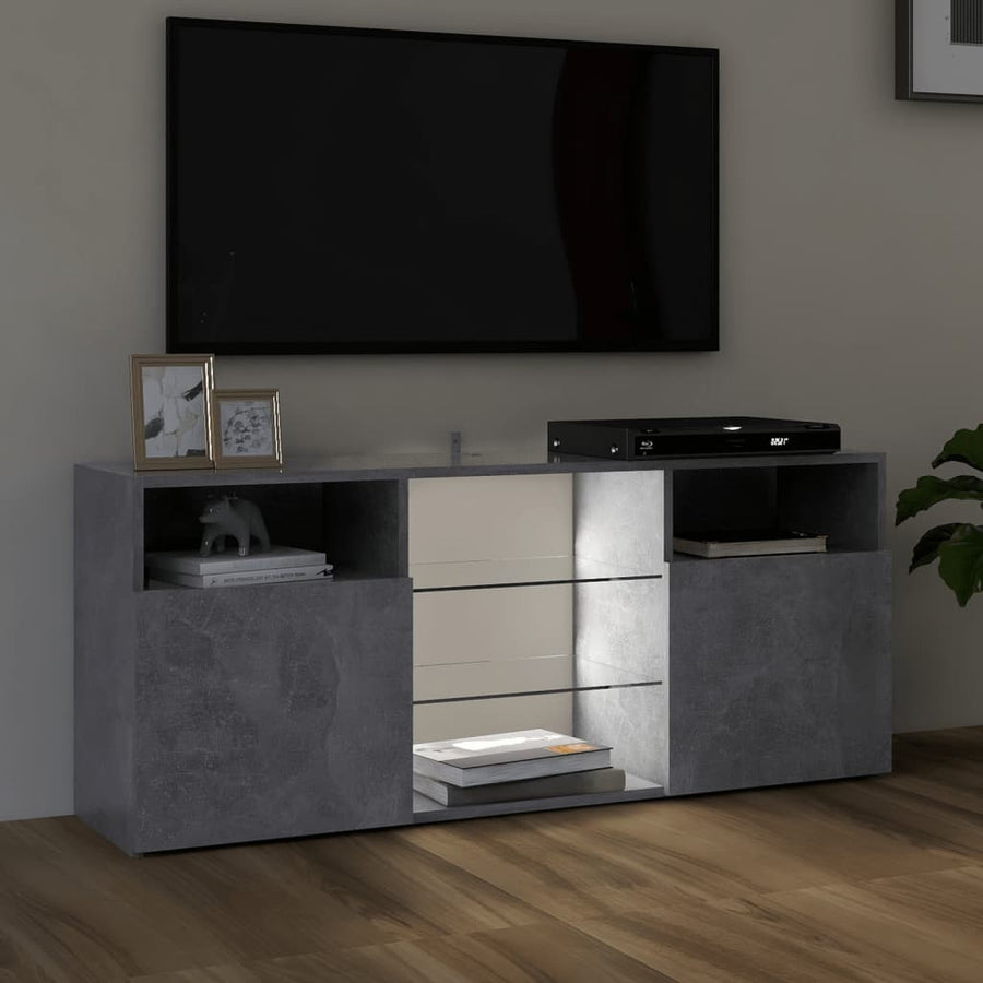 Tv-Meubel Met Led-Verlichting 20X30X50 Cm Betongrijs