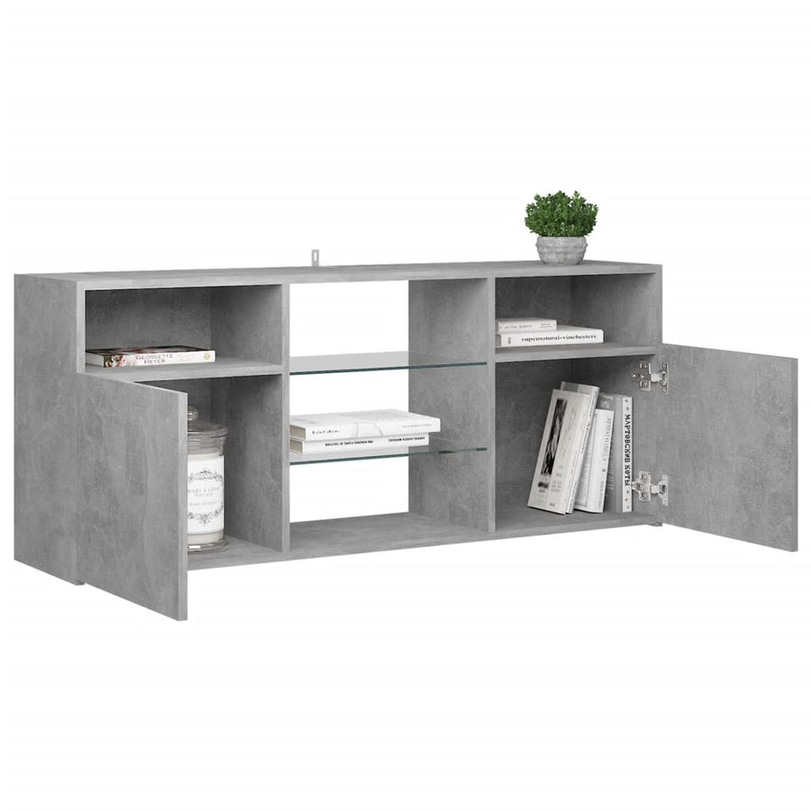 Tv-Meubel Met Led-Verlichting 20X30X50 Cm Betongrijs