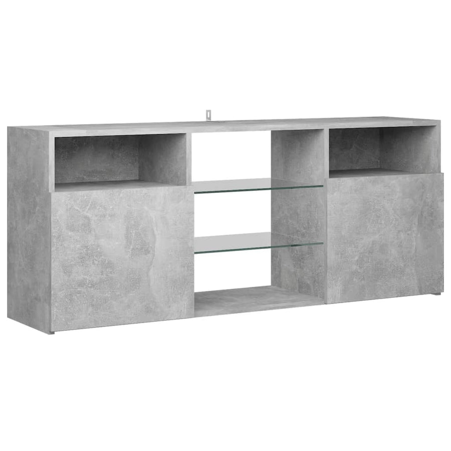 Tv-Meubel Met Led-Verlichting 20X30X50 Cm Betongrijs
