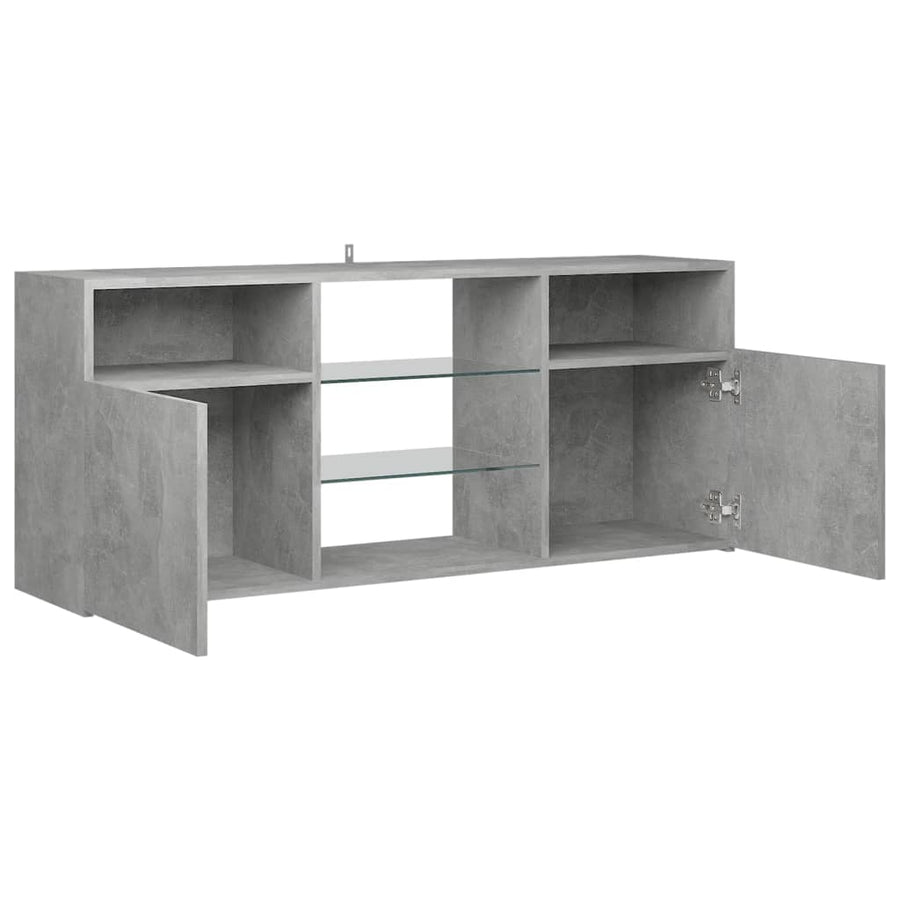 Tv-Meubel Met Led-Verlichting 20X30X50 Cm Betongrijs