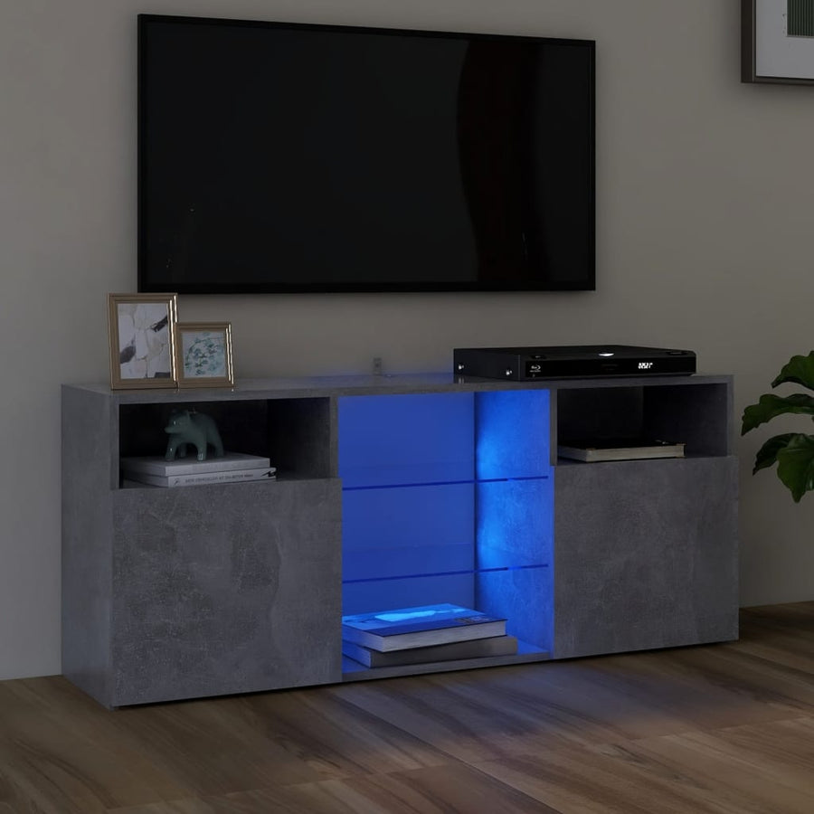 Tv-Meubel Met Led-Verlichting 20X30X50 Cm Betongrijs