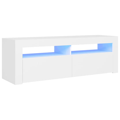 Tv-meubel met LED-verlichting 120x35x40 cm wit Wit