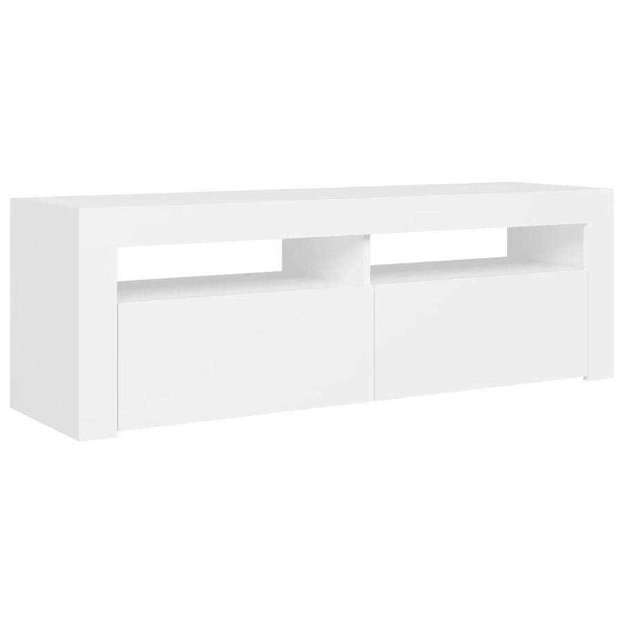 Tv-meubel met LED-verlichting 120x35x40 cm wit Wit
