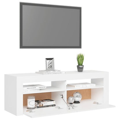 Tv-meubel met LED-verlichting 120x35x40 cm wit Wit