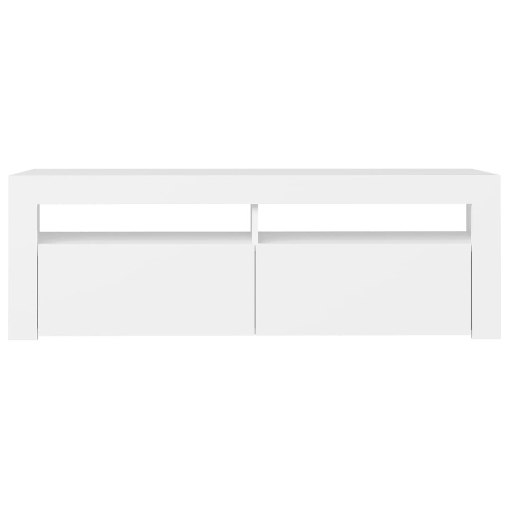 Tv-meubel met LED-verlichting 120x35x40 cm wit Wit