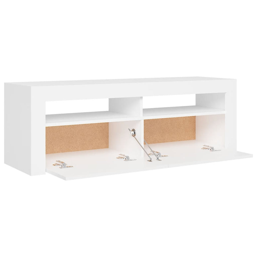 Tv-meubel met LED-verlichting 120x35x40 cm wit Wit