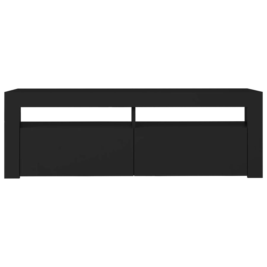 Tv-meubel met LED-verlichting 120x35x40 cm zwart Zwart