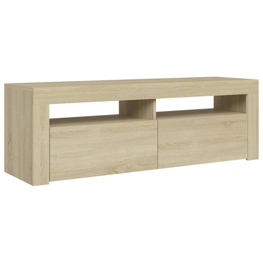 Tv-meubel met LED-verlichting 120x35x40 cm sonoma eikenkleurig Sonoma eiken