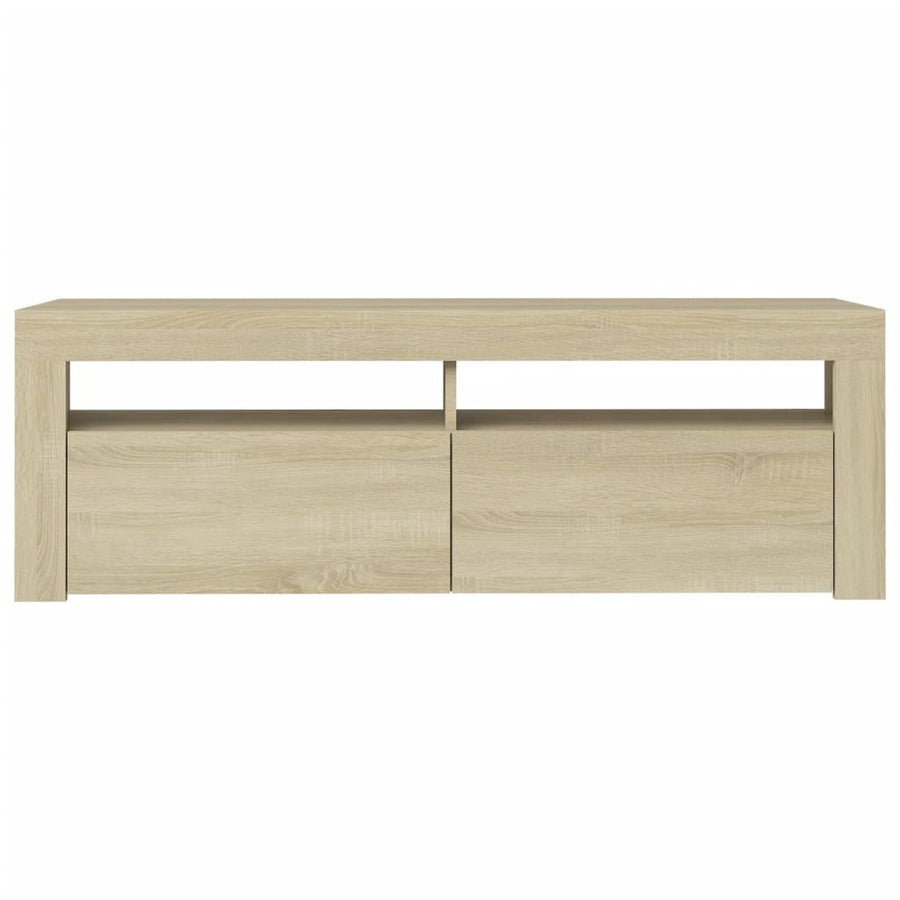 Tv-meubel met LED-verlichting 120x35x40 cm sonoma eikenkleurig Sonoma eiken