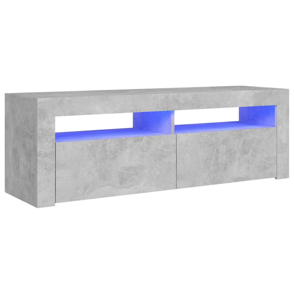 Tv-meubel met LED-verlichting 120x35x40 cm betongrijs Betongrijs