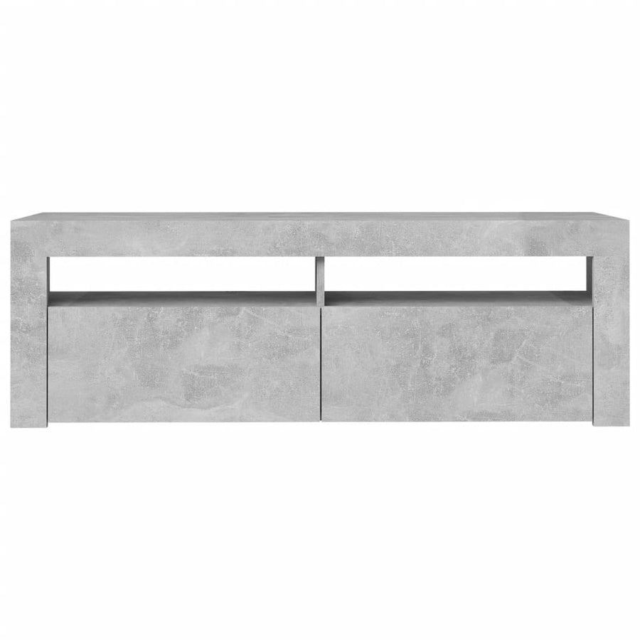 Tv-meubel met LED-verlichting 120x35x40 cm betongrijs Betongrijs