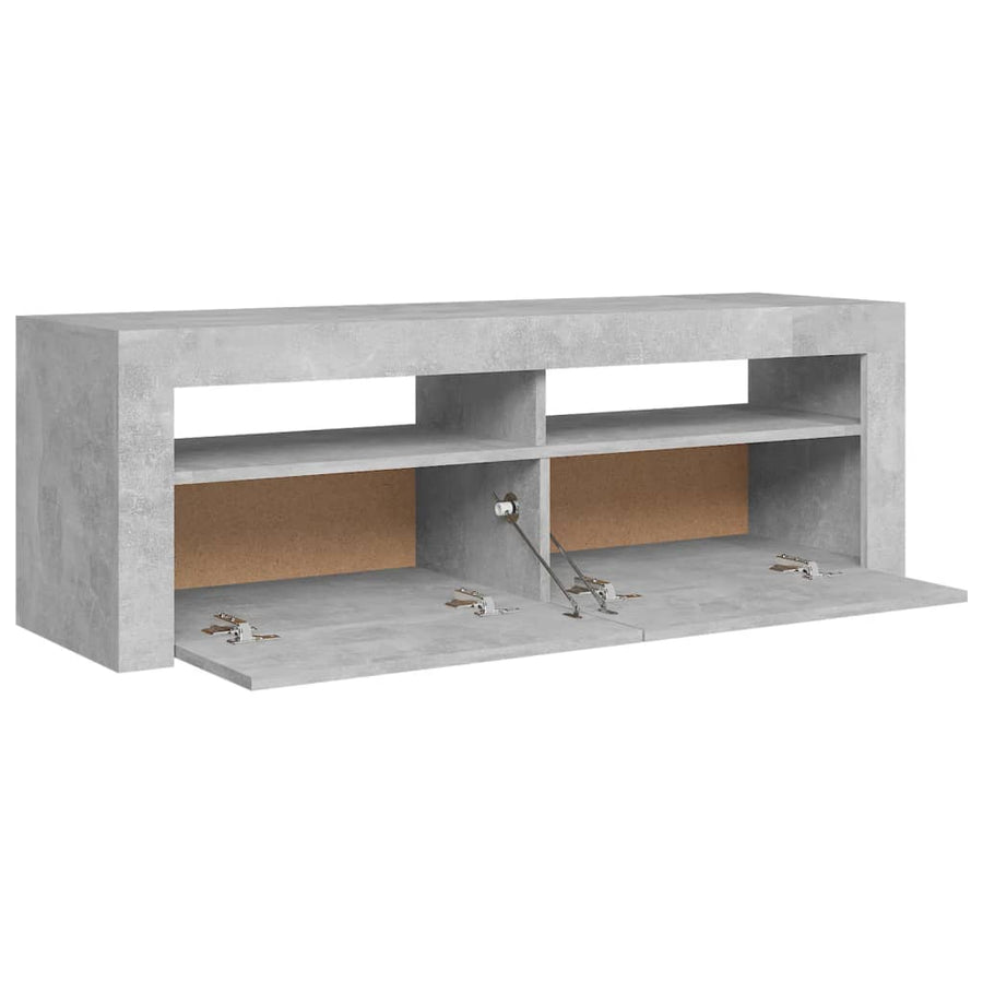 Tv-meubel met LED-verlichting 120x35x40 cm betongrijs Betongrijs