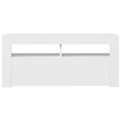 Tv-meubel met LED-verlichting 90x35x40 cm wit Wit