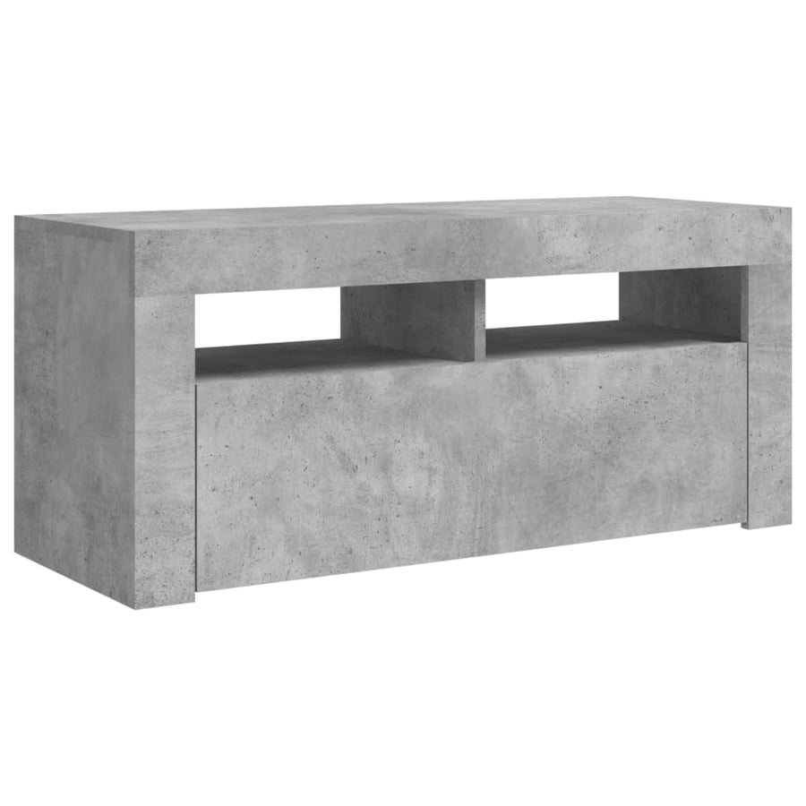 Tv-Meubel Met Led-Verlichting 90X35X40 Cm Betongrijs