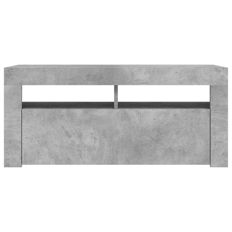 Tv-Meubel Met Led-Verlichting 90X35X40 Cm Betongrijs