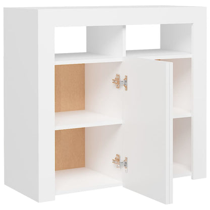 Dressoir met LED-verlichting 80x35x75 cm wit 80 x 35 x 75 cm Wit