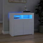 Dressoir met LED-verlichting 80x35x75 cm wit 80 x 35 x 75 cm Wit