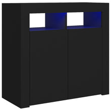 Dressoir met LED-verlichting 80x35x75 cm zwart 80 x 35 x 75 cm Zwart