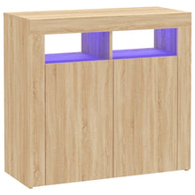 Dressoir met LED-verlichting 80x35x75 cm sonoma eikenkleurig 80 x 35 x 75 cm Sonoma eiken