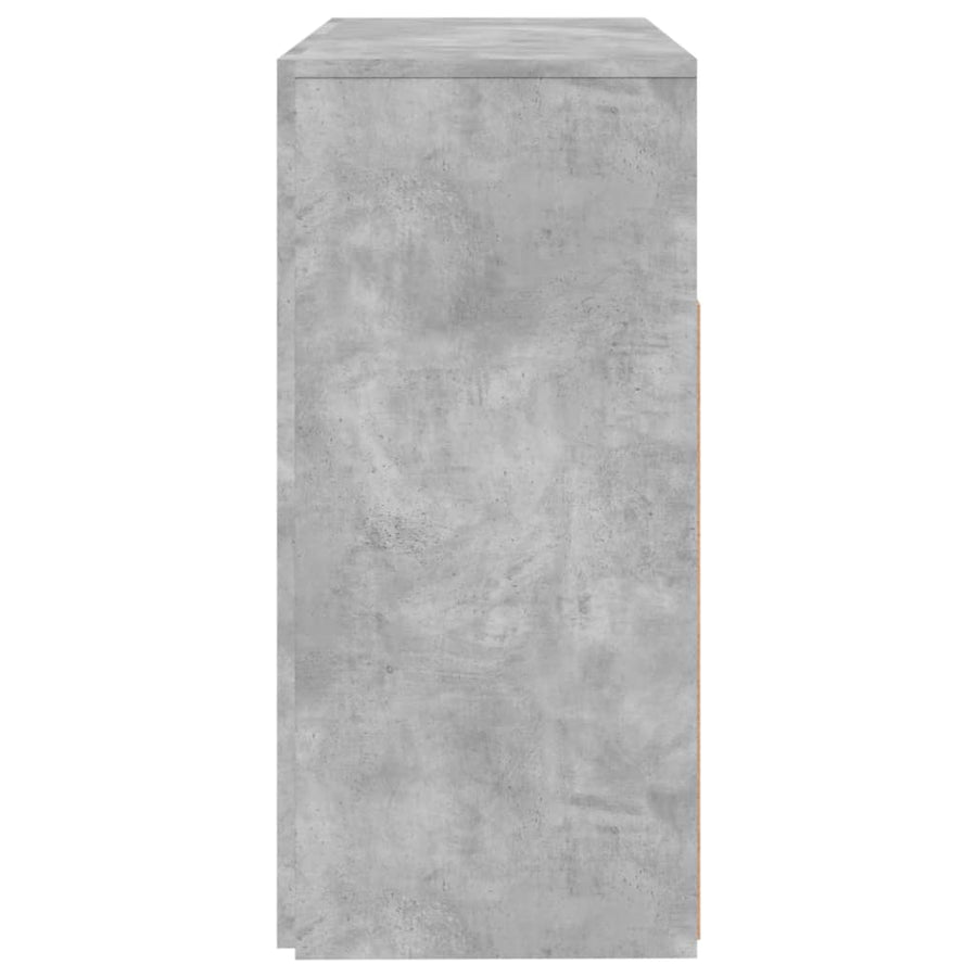 Dressoir Met Led-Verlichting 80 x 35 x 75 cm Betongrijs