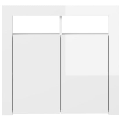 Dressoir met LED-verlichting 80x35x75 cm hoogglans wit 80 x 35 x 75 cm Hoogglans wit