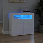 Dressoir met LED-verlichting 80x35x75 cm hoogglans wit 80 x 35 x 75 cm Hoogglans wit