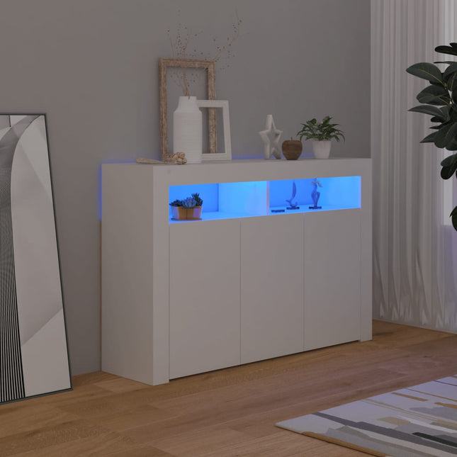 Dressoir Met Led-Verlichting 5,5X30X75 Cm 115.5 x 30 x 75 cm Wit