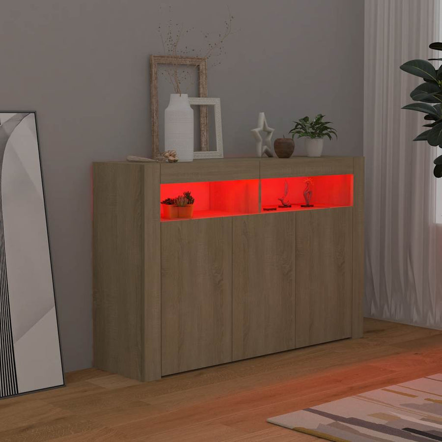 Dressoir Met Led-Verlichting 115,5X30X75 Cm Kleur 115.5 x 30 x 75 cm