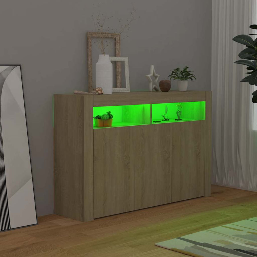 Dressoir Met Led-Verlichting 115,5X30X75 Cm Kleur 115.5 x 30 x 75 cm