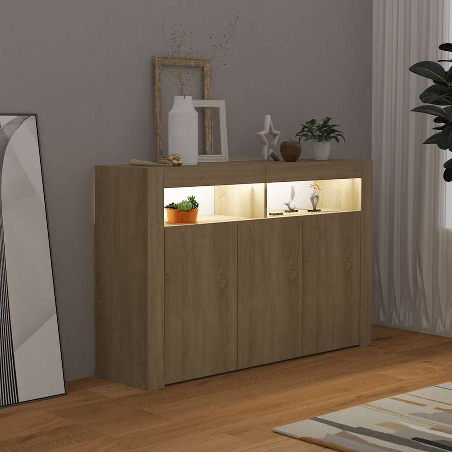 Dressoir Met Led-Verlichting 115,5X30X75 Cm Kleur 115.5 x 30 x 75 cm
