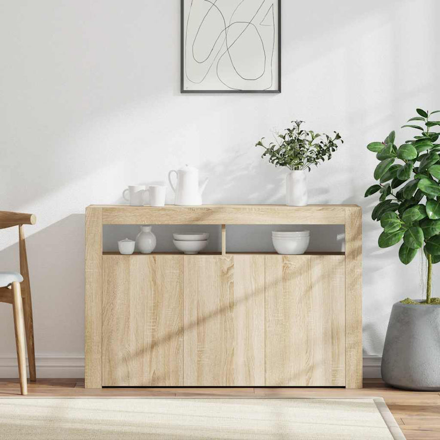 Dressoir Met Led-Verlichting 115,5X30X75 Cm Kleur 115.5 x 30 x 75 cm