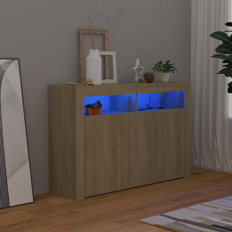 Dressoir Met Led-Verlichting 115,5X30X75 Cm Kleur 115.5 x 30 x 75 cm