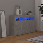 Dressoir Met Led-Verlichting 5,5X30X75 Cm 115.5 x 30 x 75 cm Betongrijs