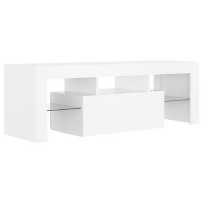 Tv-meubel met LED-verlichting 120x35x40 cm wit Wit