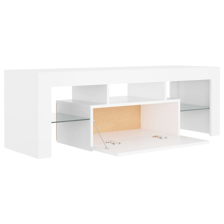 Tv-meubel met LED-verlichting 120x35x40 cm wit Wit
