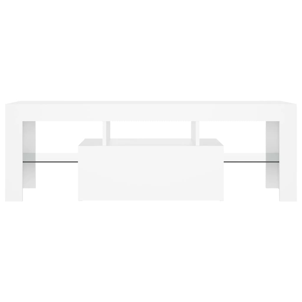 Tv-meubel met LED-verlichting 120x35x40 cm wit Wit