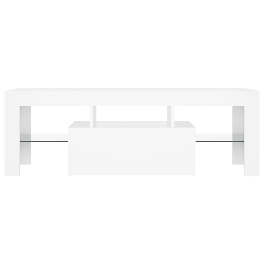 Tv-meubel met LED-verlichting 120x35x40 cm wit Wit