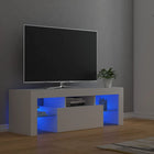 TV Cabinet with LED Lighting 120x35x40 cm White