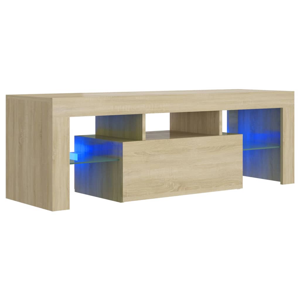 Tv-meubel met LED-verlichting 120x35x40cm sonoma eikenkleurig Sonoma eiken