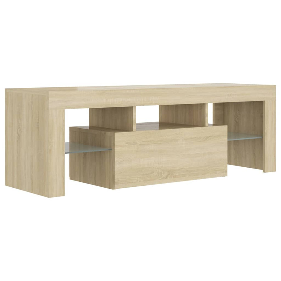 Tv-meubel met LED-verlichting 120x35x40cm sonoma eikenkleurig Sonoma eiken