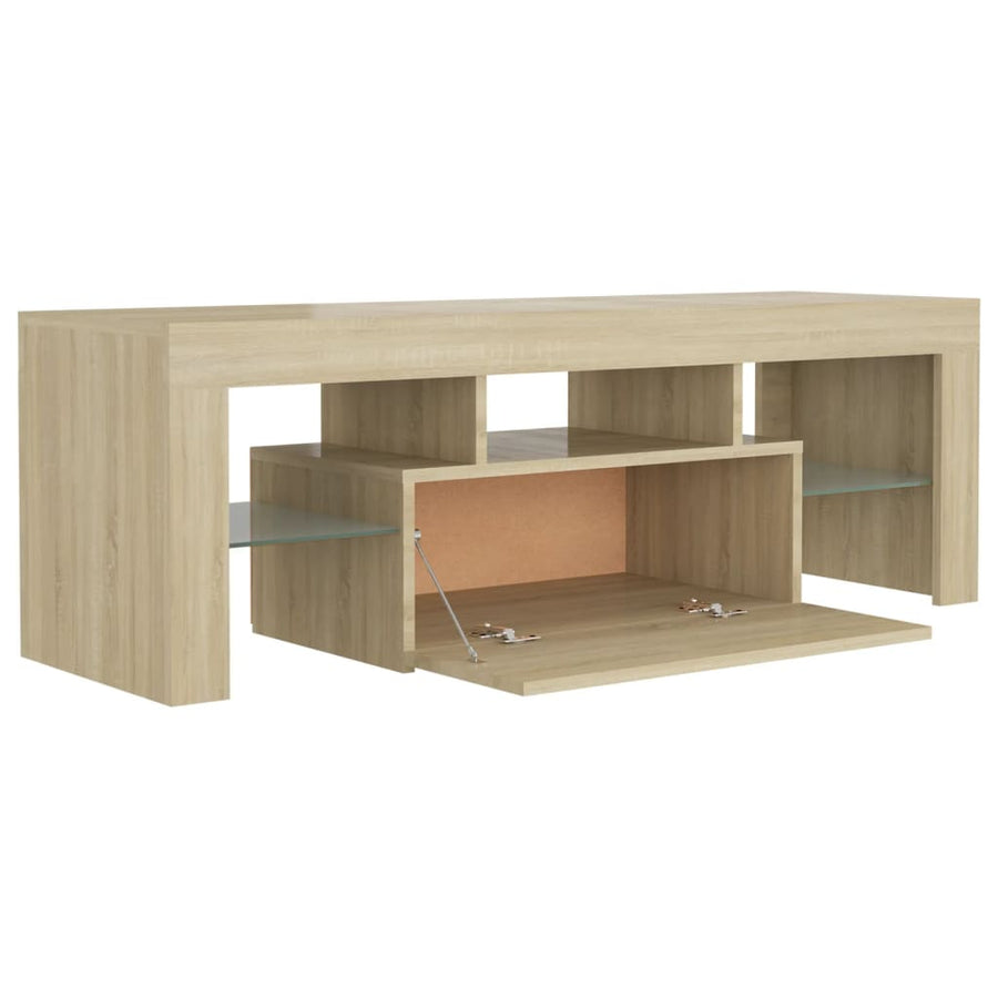 Tv-meubel met LED-verlichting 120x35x40cm sonoma eikenkleurig Sonoma eiken